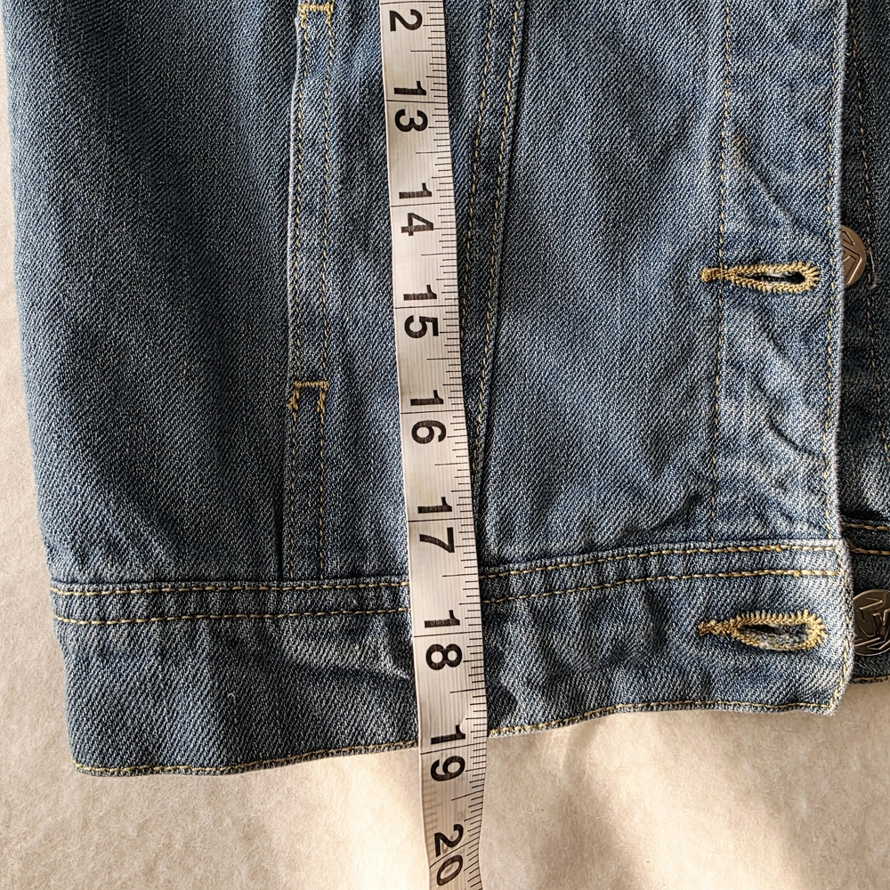 Norris Nuts Girl's Denim Jacket Multi Logo Size 12 - Picture 12 of 13